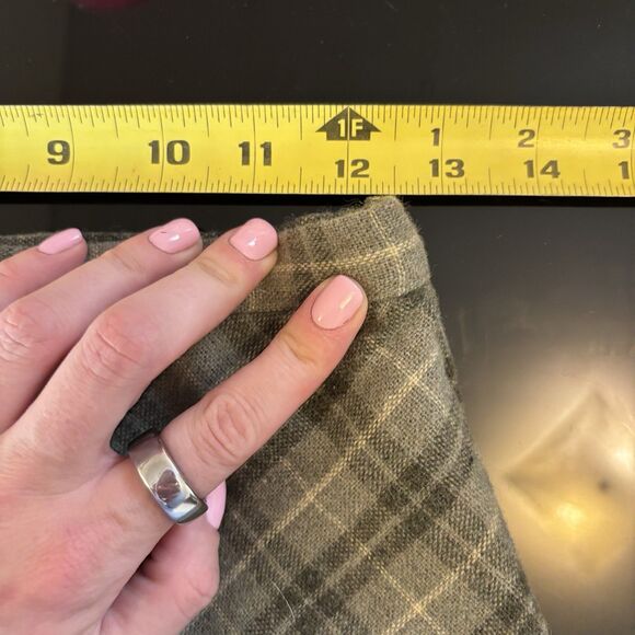 Y2K Abercrombie Fitch Mini Skirt Plaid Wool 2 Green OfficeCore Acadamia Vintage - Picture 5 of 6